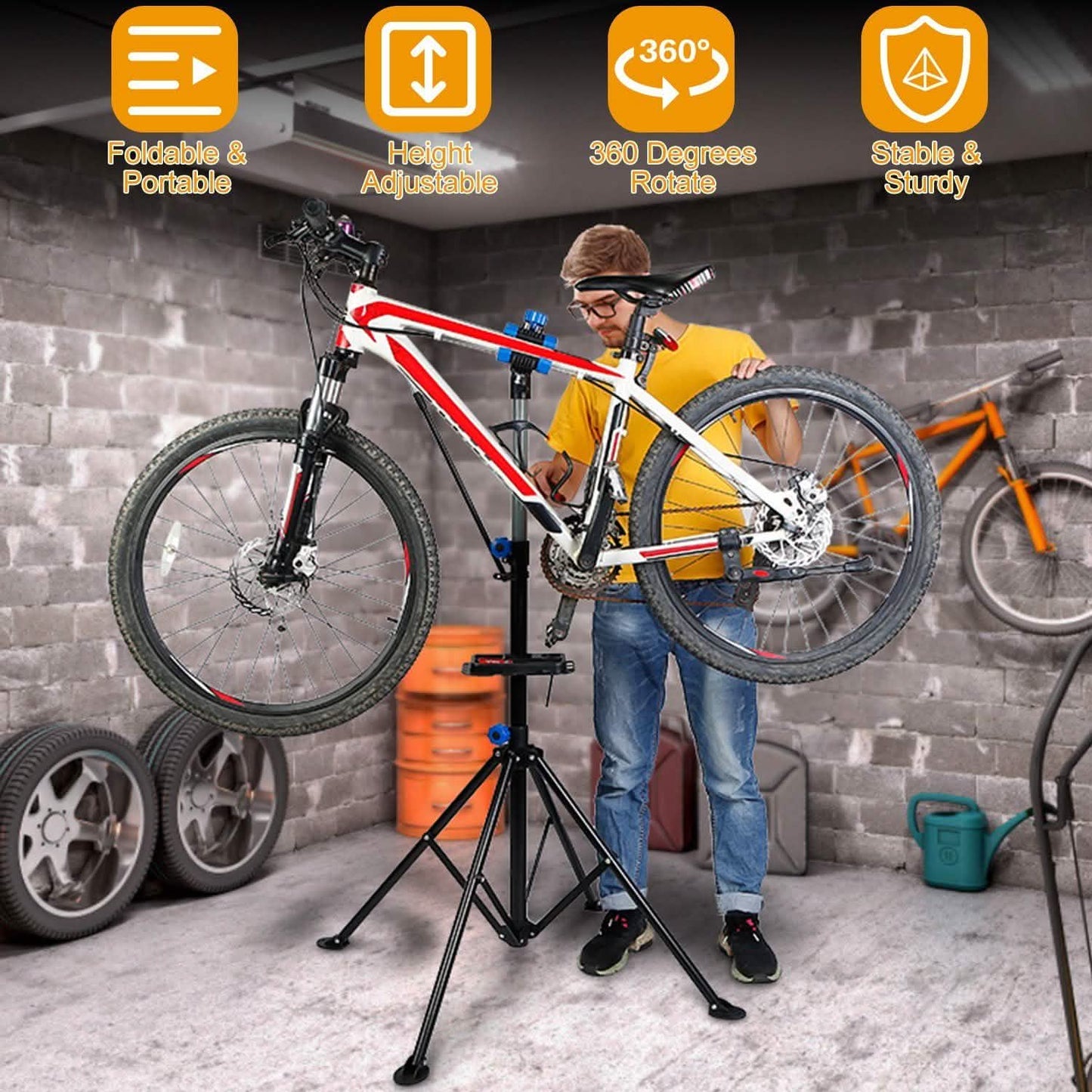 Bicycle Repair Foldable Stand Rack