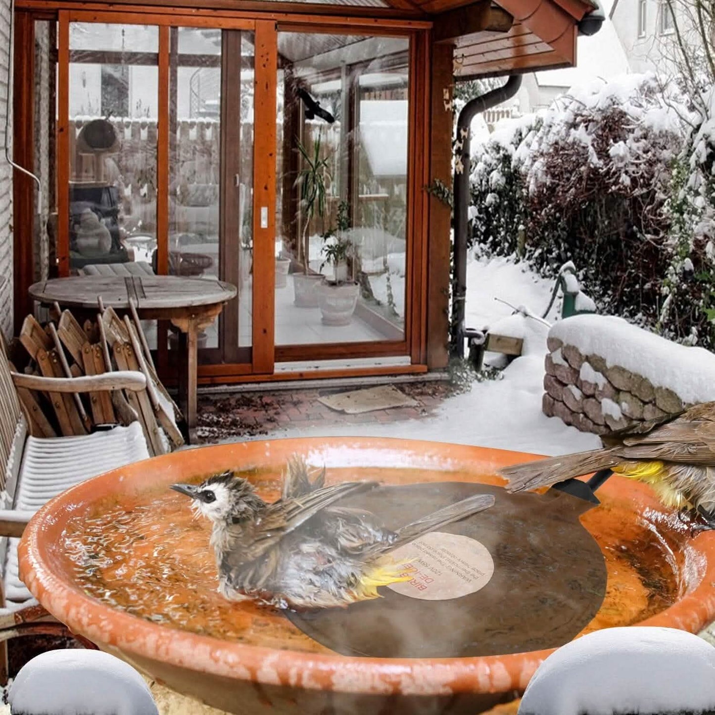 Bird Bath Deicer Outdoor Winter Water Heater Thermostatically Controlled