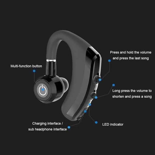 Business Wireless Bluetooth Earphone with Mic and Noise Cancellation