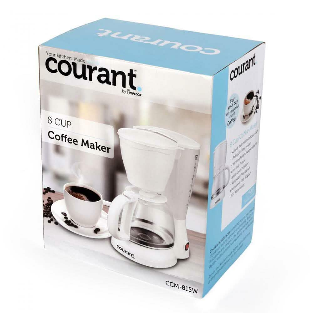 Courant 8 Cup Coffee Maker with Permanent Filter & Spoon