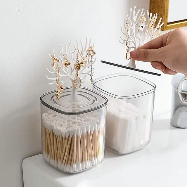 Creative Lovely Home Swab Box Acrylic With Cover