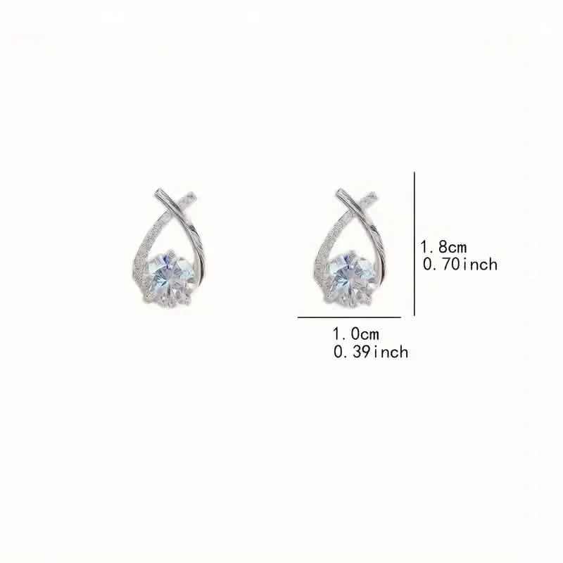 Creatively Designed Cross Earrings With Sparkling Zirconia for Women