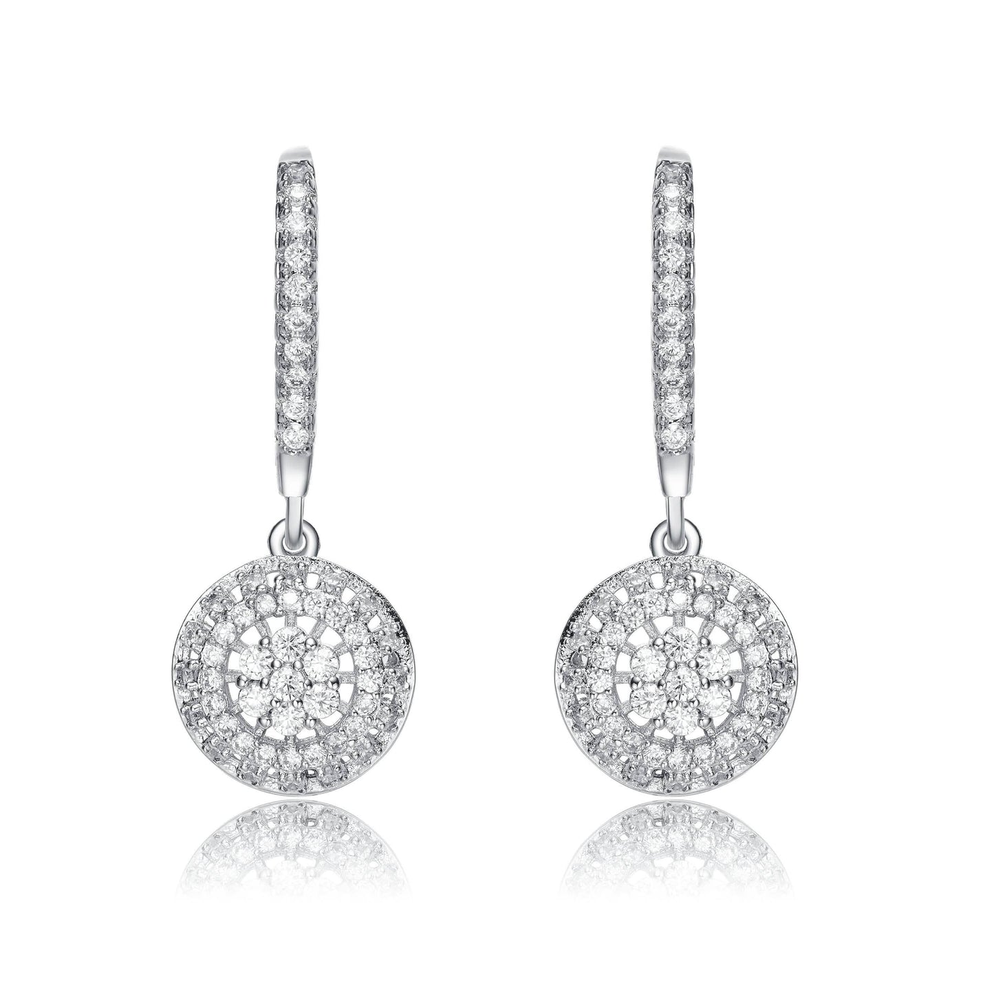 Cubic Zirconia Leverback Earrings