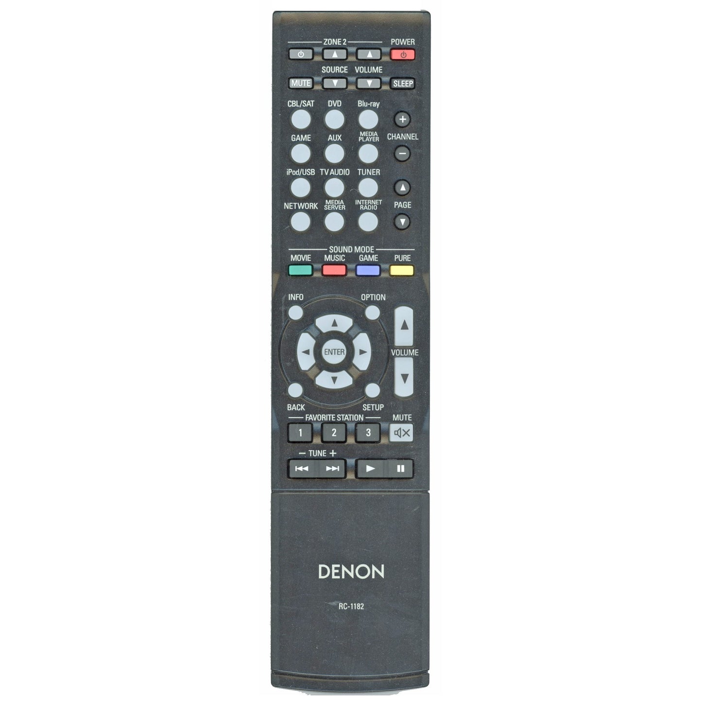 Denon RC-1182 A/V Receiver Remote Control | IR - 30701013900AD