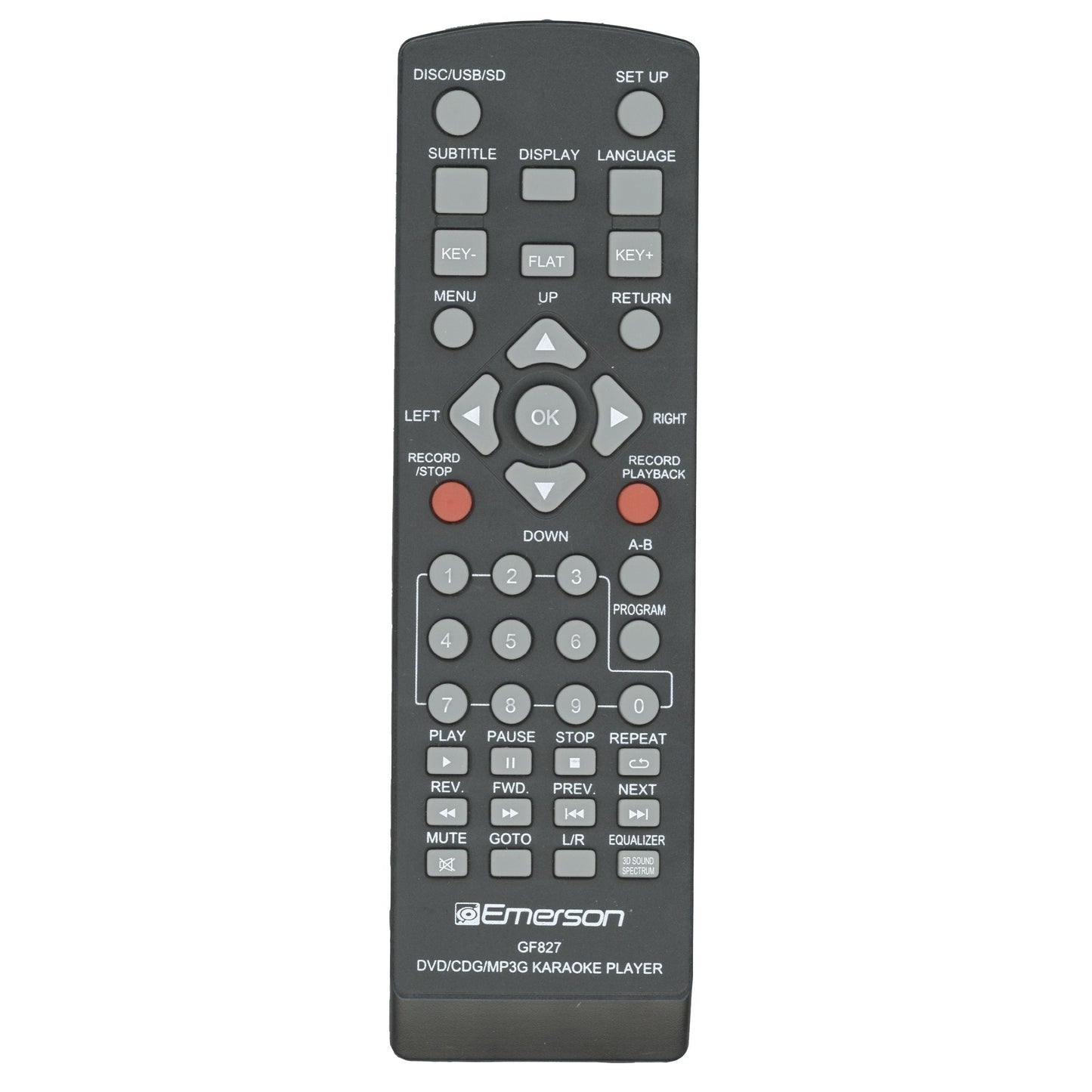 Emerson GF827 Audio Remote Control
