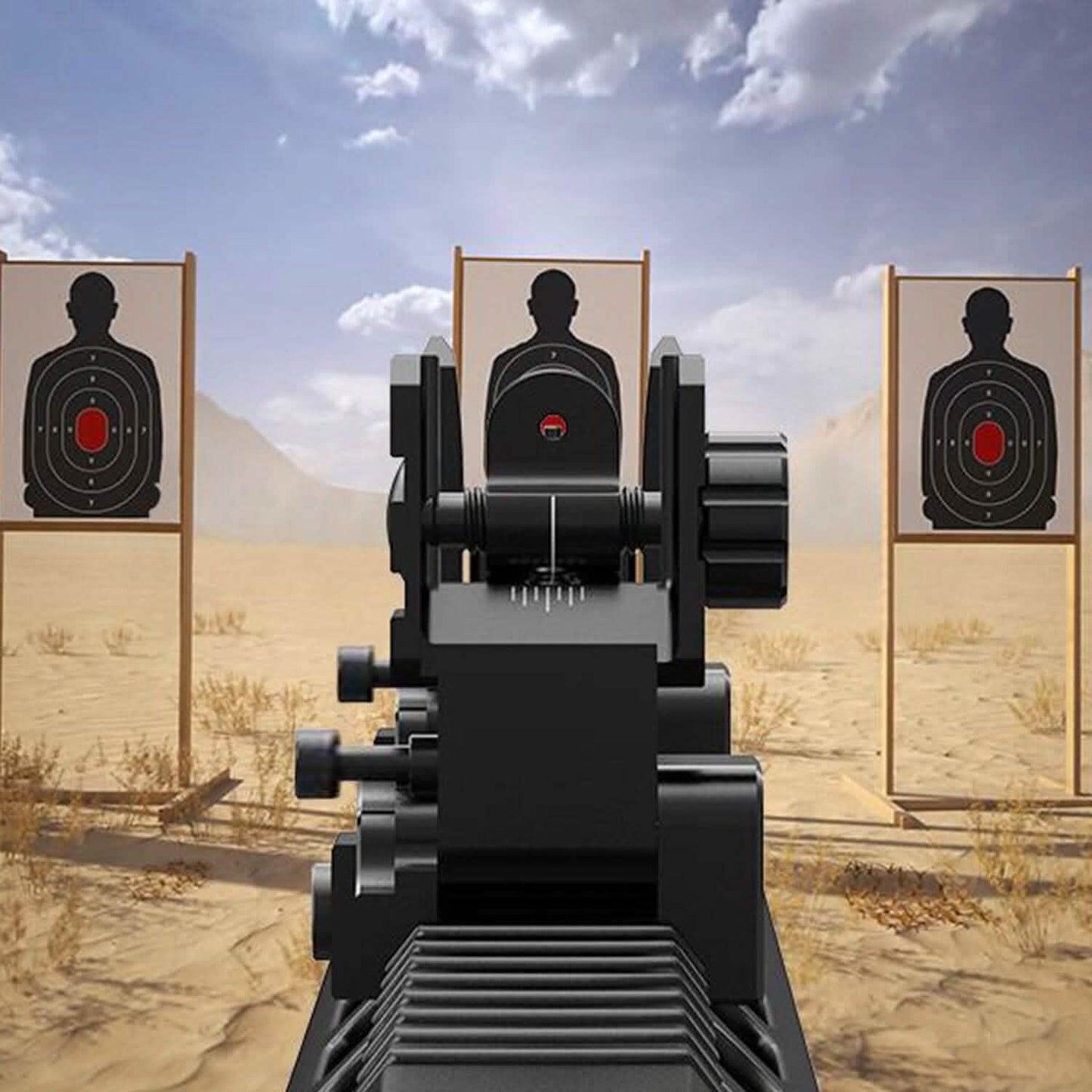 Flip Up Rear Front Aluminum Alloy Tactical Sight Set