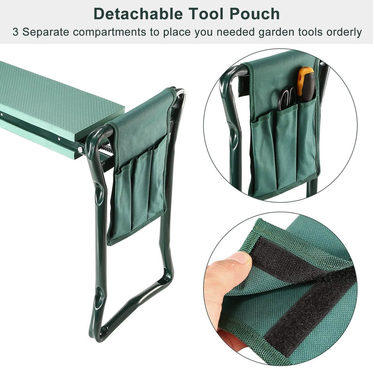Foldable Garden Kneeler Seat with Kneeling Soft Cushion Pad