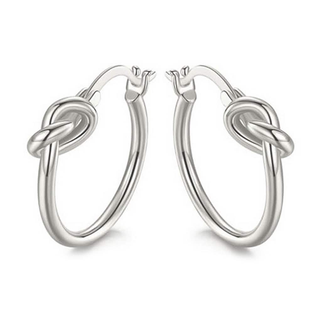 French Lock Knot Hoops in 18K Gold