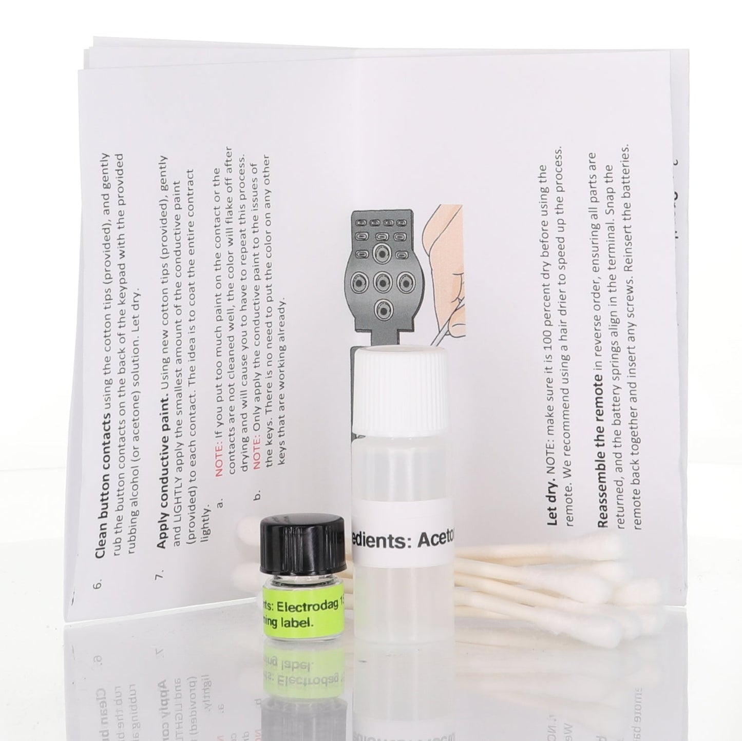 Anderic Keypad Repair Kit for Remote Control Buttons - Fix Solution with Conductive Paint - KeypadRepKit