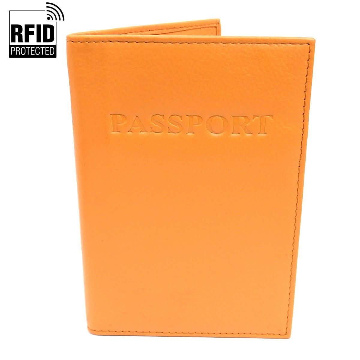 Genuine Leather RFID Passport Holder