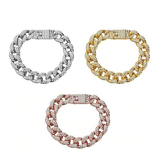 Gold Filled High Polish Finish Men's Bracelet Hip Hop Miami Cuban Link