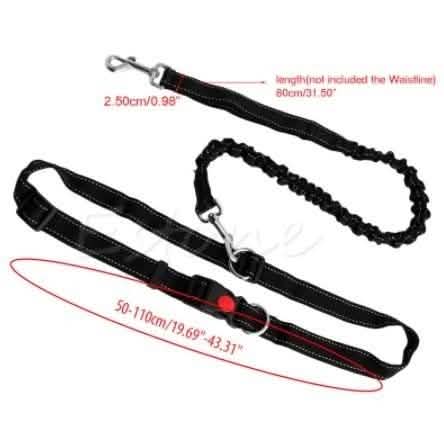 Hands Free Running Bungee Dog Leash - Assorted Colors