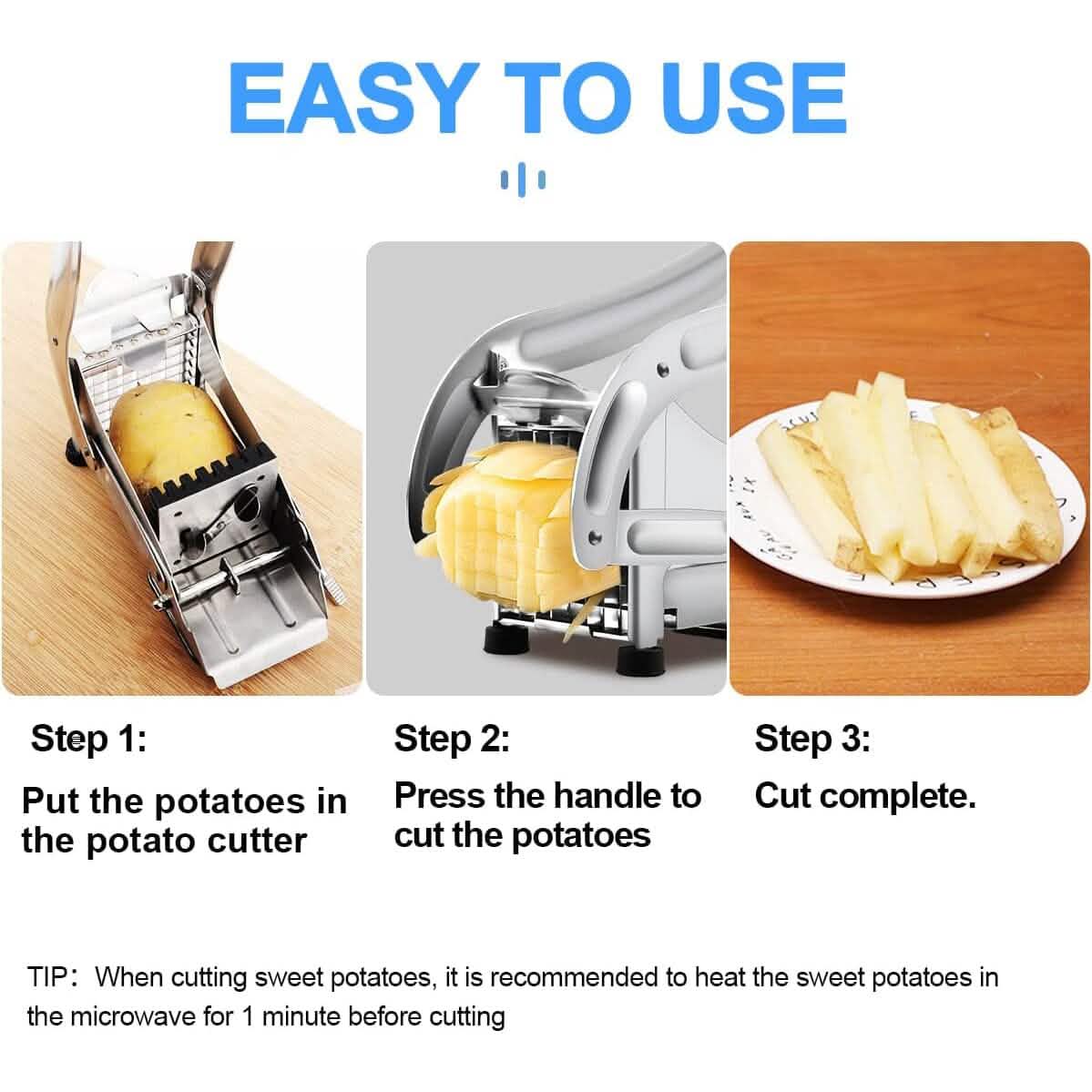 Heavy Duty Stainless Steel Potato Cutter