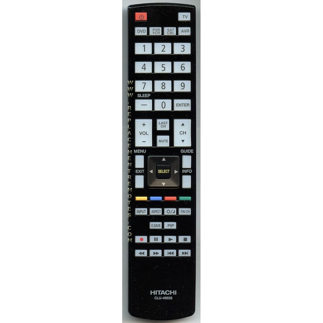 Hitachi CLU4985S TV Remote Control