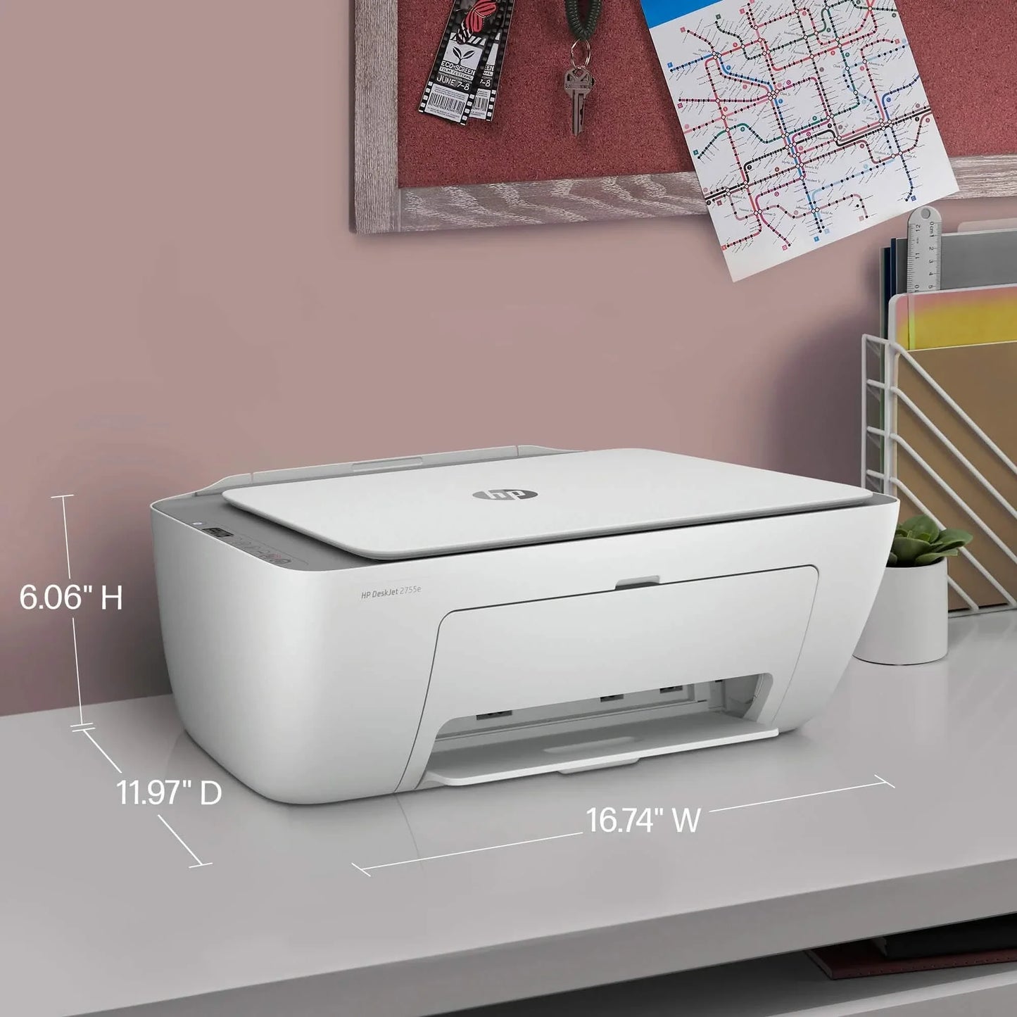 HP DeskJet 2755e All-in-One Inkjet Printer Color Mobile Print Copy Scan (Refurbished)
