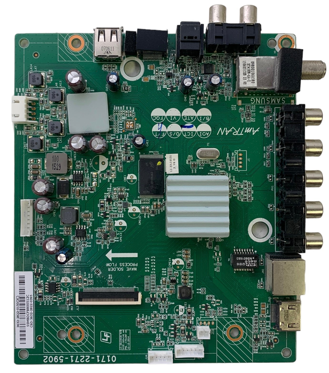 Sharp 9LE363228220395 (3632-2822-0150) Main Board for LC-32LE653U