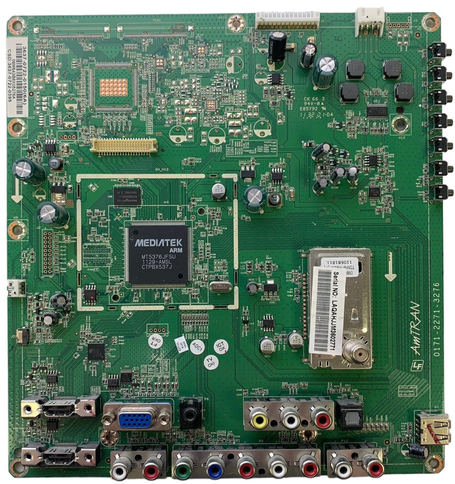 Vizio 3637-0722-0150 (0171-2271-3276) Main Board for E371VL