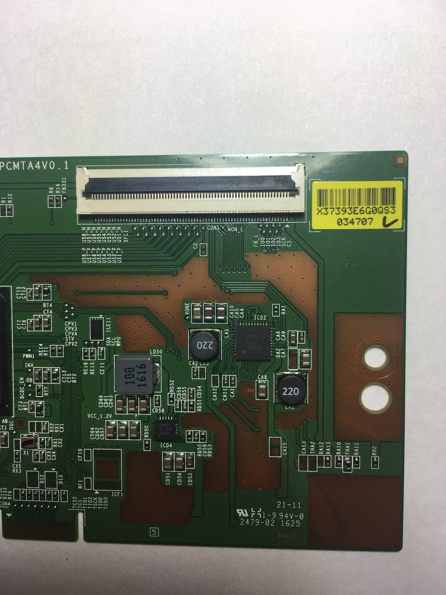 TCL LG LJ94-37393E T-Con Board for E65-E0 Serial# LAUSVKAS 65US5800NU0W