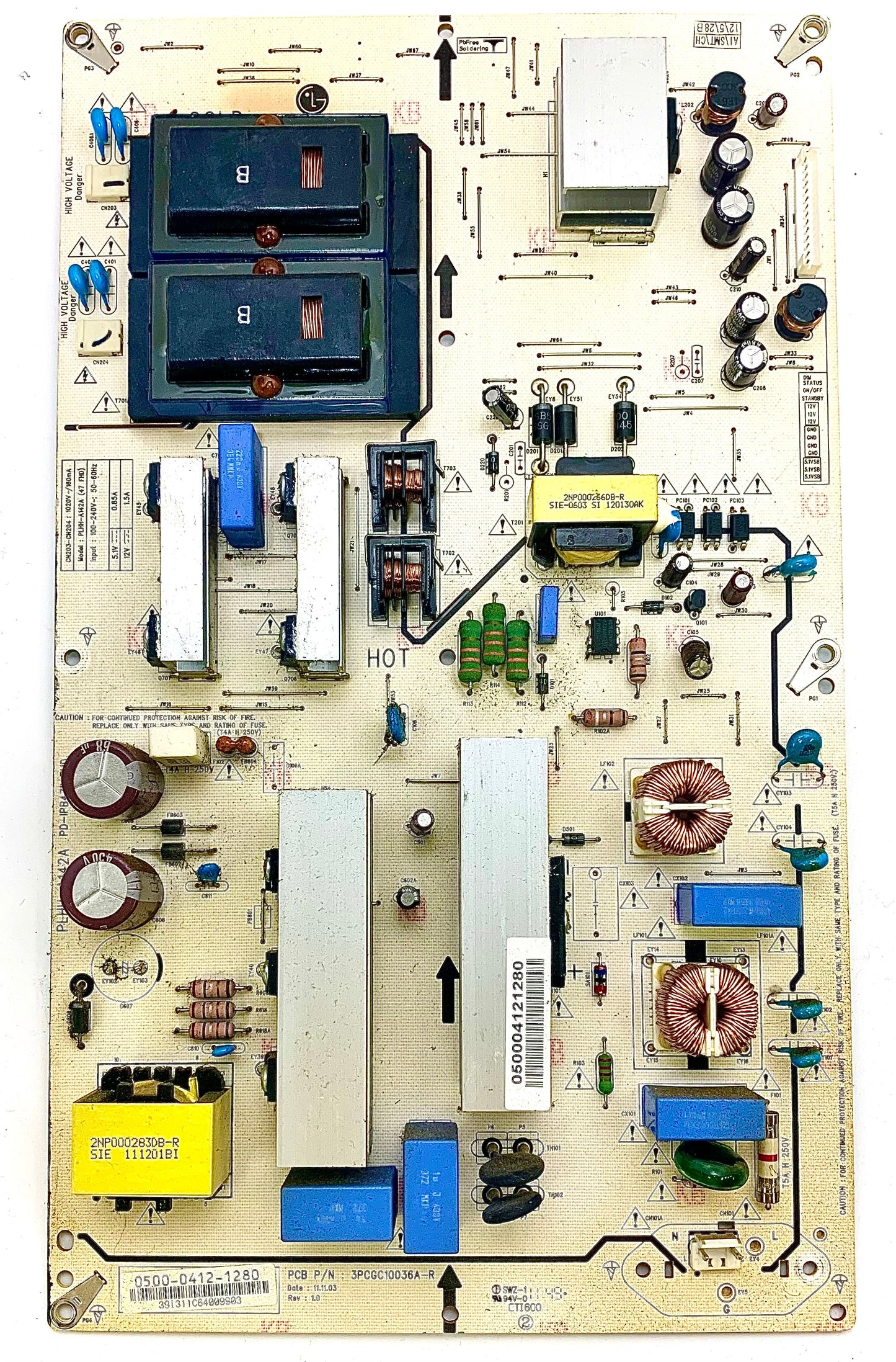 Vizio 0500-0412-1280 Power Supply / Backlight Inverter