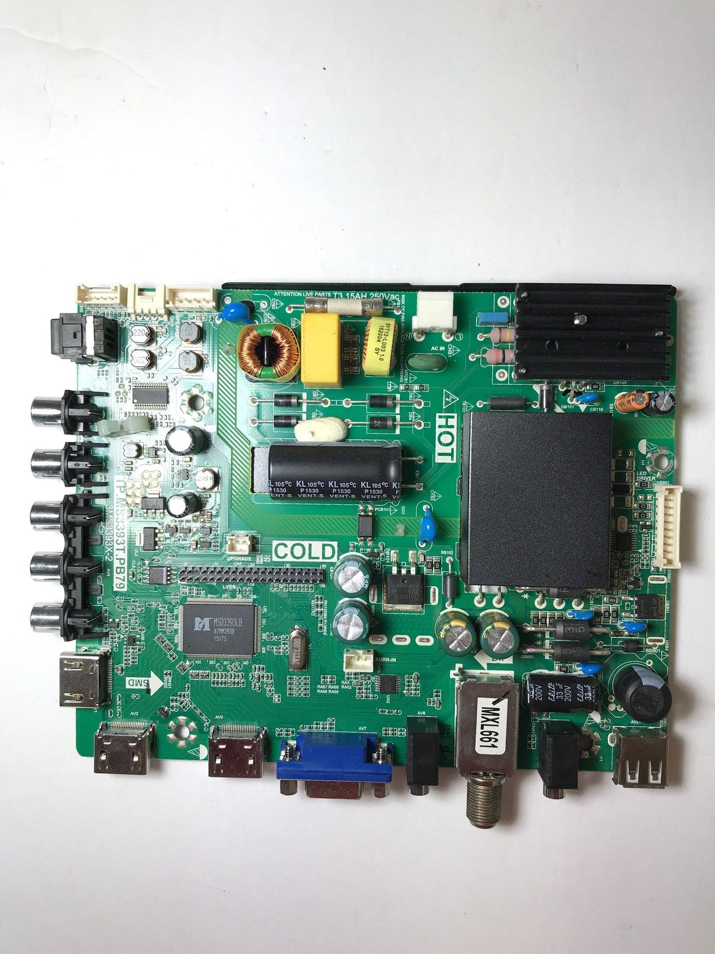 Sanyo 02-SHS39B-C008000 Main Board/ Power Supply for FW32D25T (LFB version)
