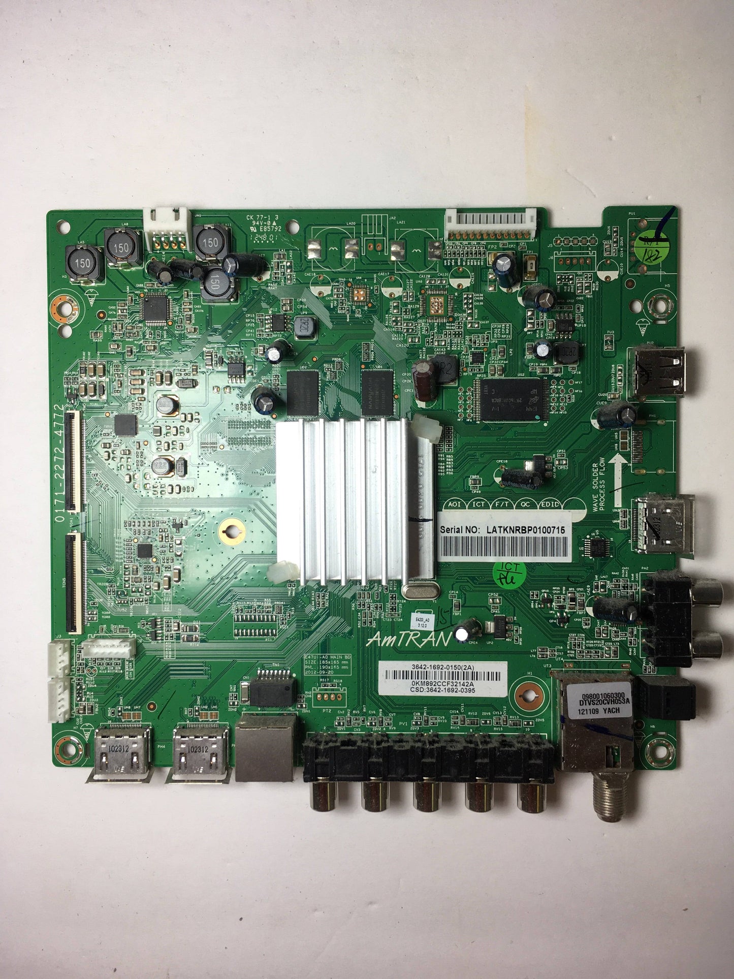 Vizio 3642-1692-0150 (0171-2272-4772) Main Board for E420I-A0