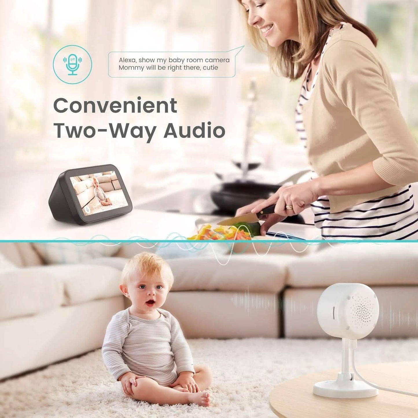 Indoor Camera, Cameras for Home Security with Night Vision (Refurbished)