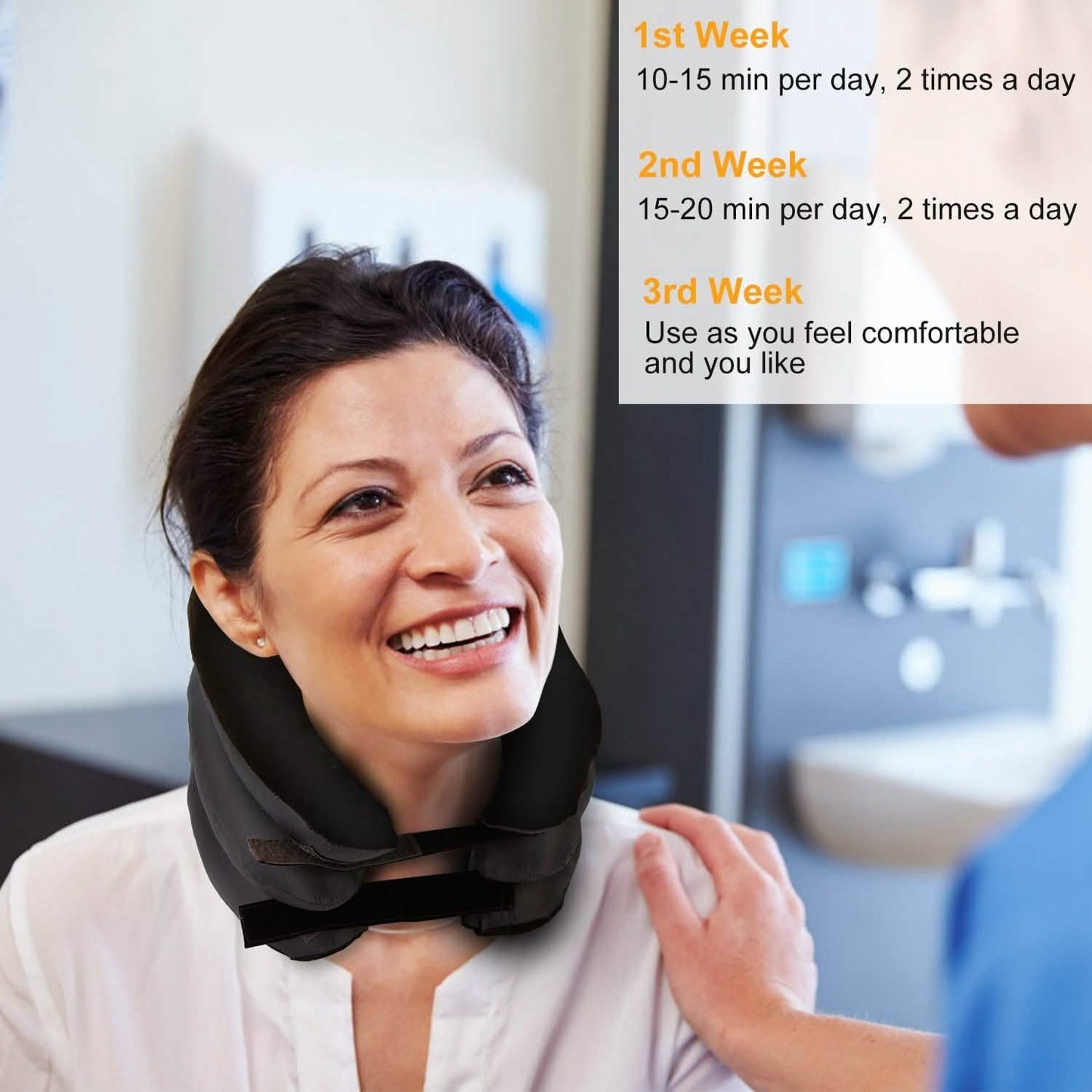 Inflatable Cervical Neck Traction Pillow