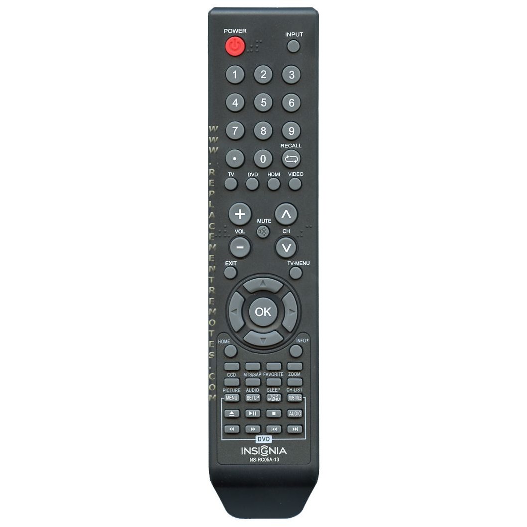 Insignia NSRC05A13 TV/DVD Remote Control - NS-RC05A-13
