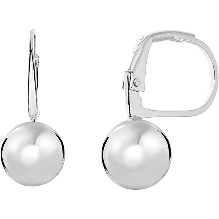 Italian Sterling Silver 6mm Leverback Ball Earrings