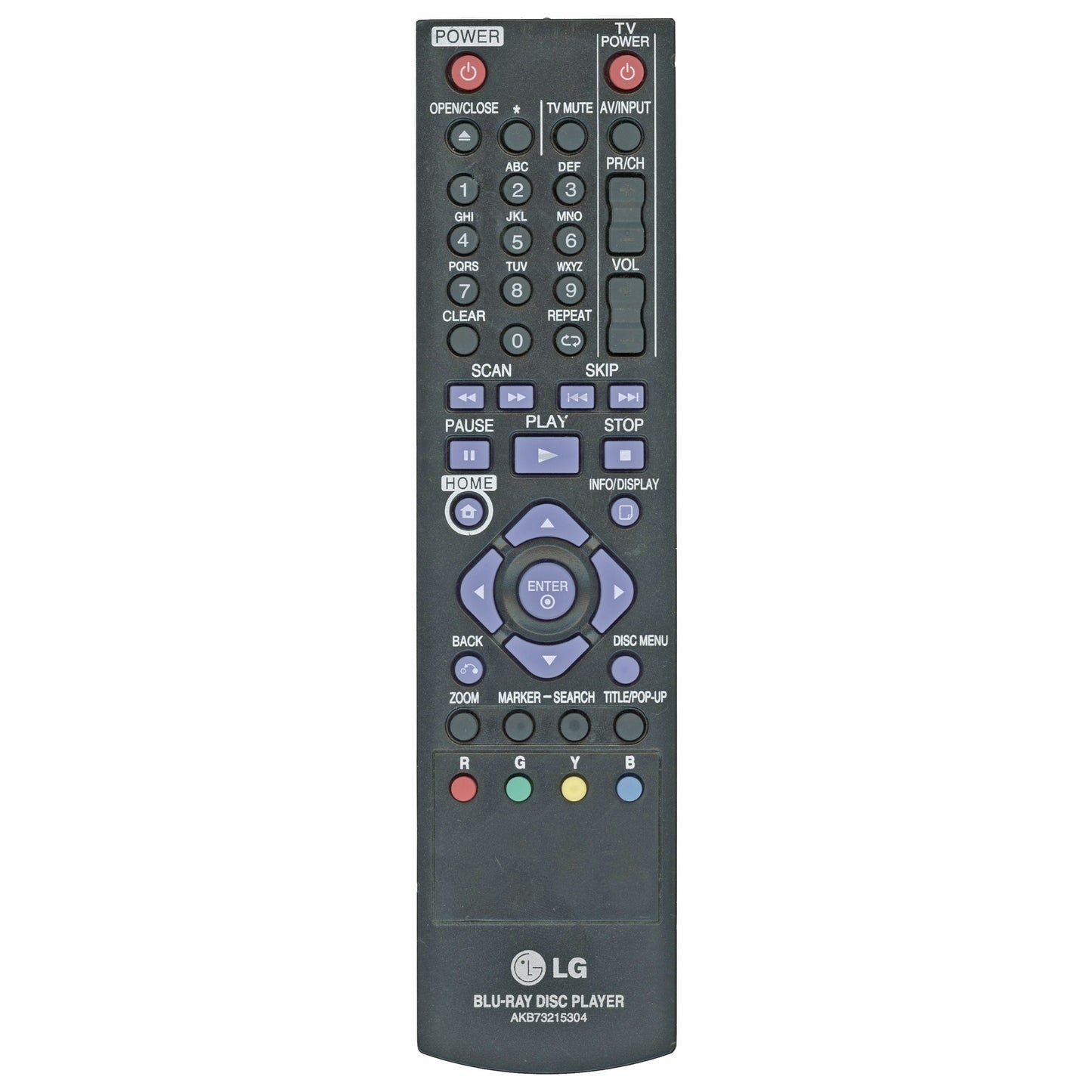 LG AKB73215304 Blu-ray Home Theater Remote Control