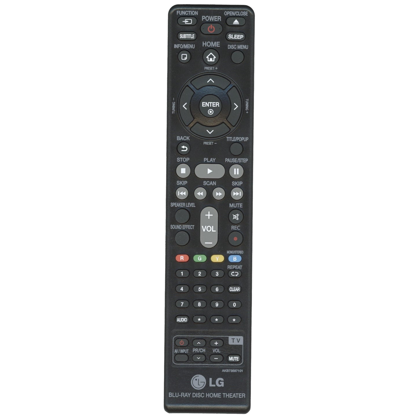 LG AKB73597101 Blu-ray Home Theater Remote Control