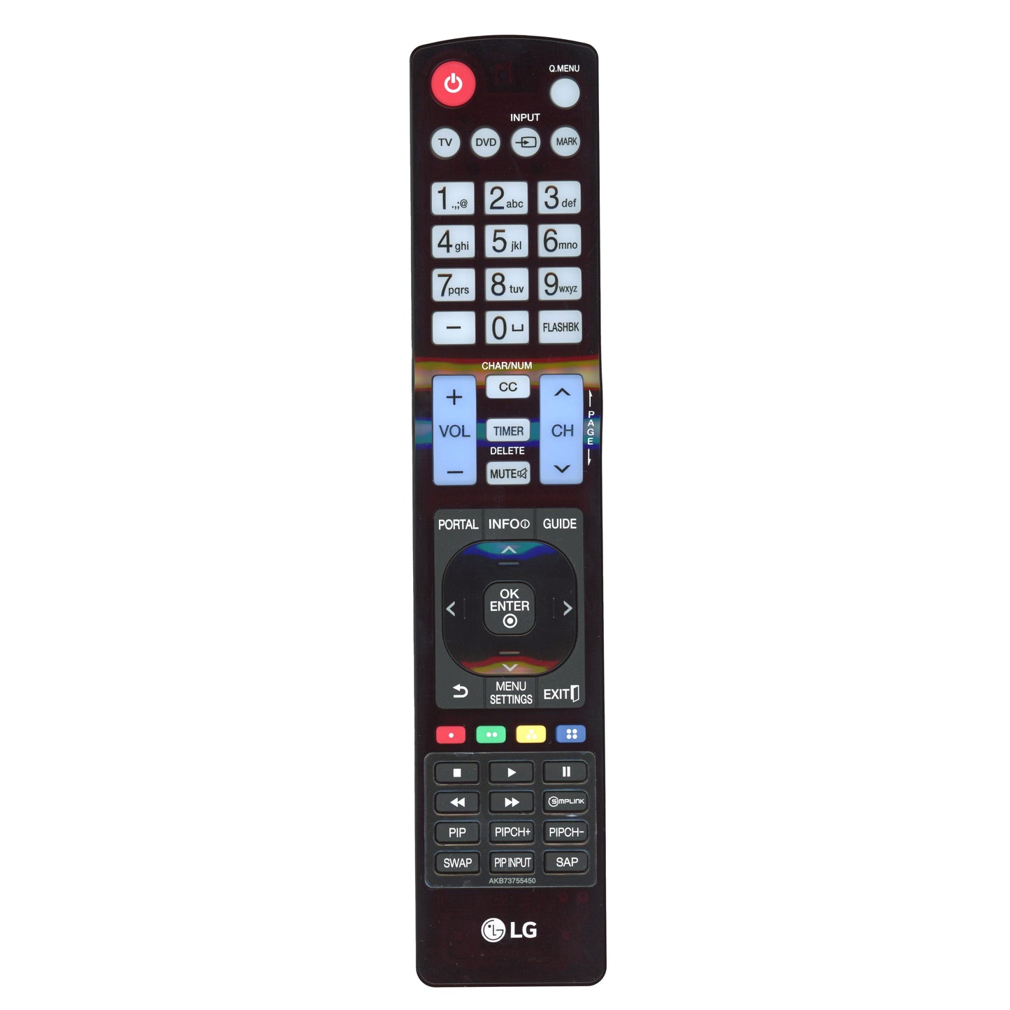 LG AKB73755450 Commercial Hospitality LED TV Remote Control | IR | Pro:Centric Display – AKB73755450