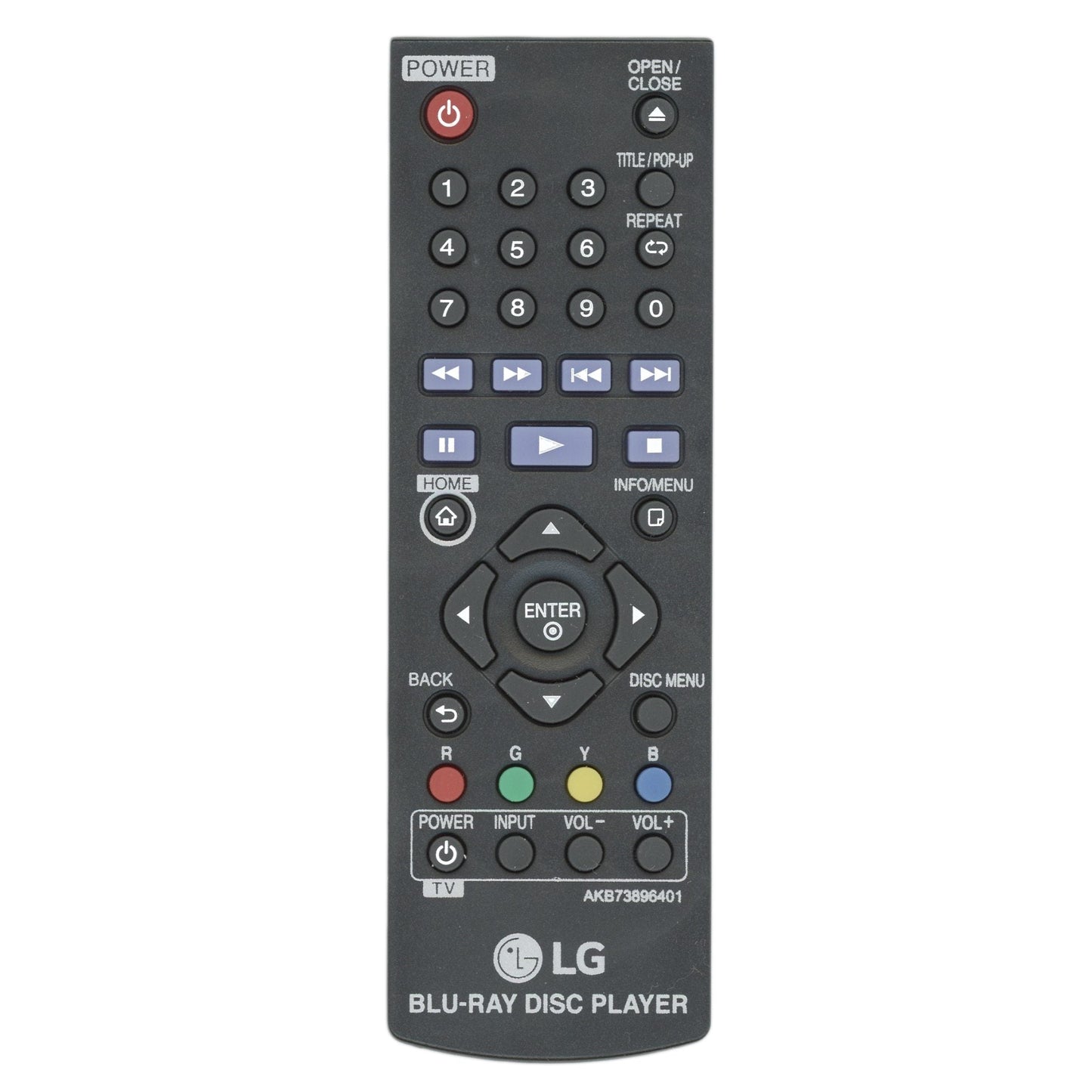 LG AKB73896401 Blu-ray Remote Control - COV34685701