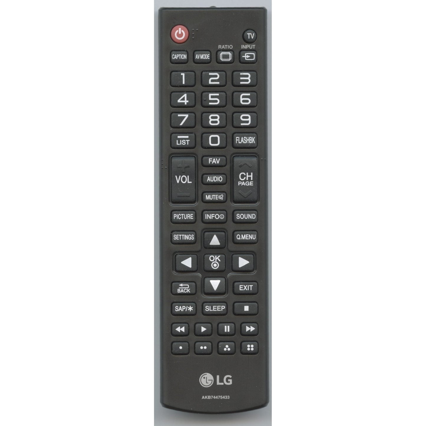 LG AKB74475433 TV Remote Control