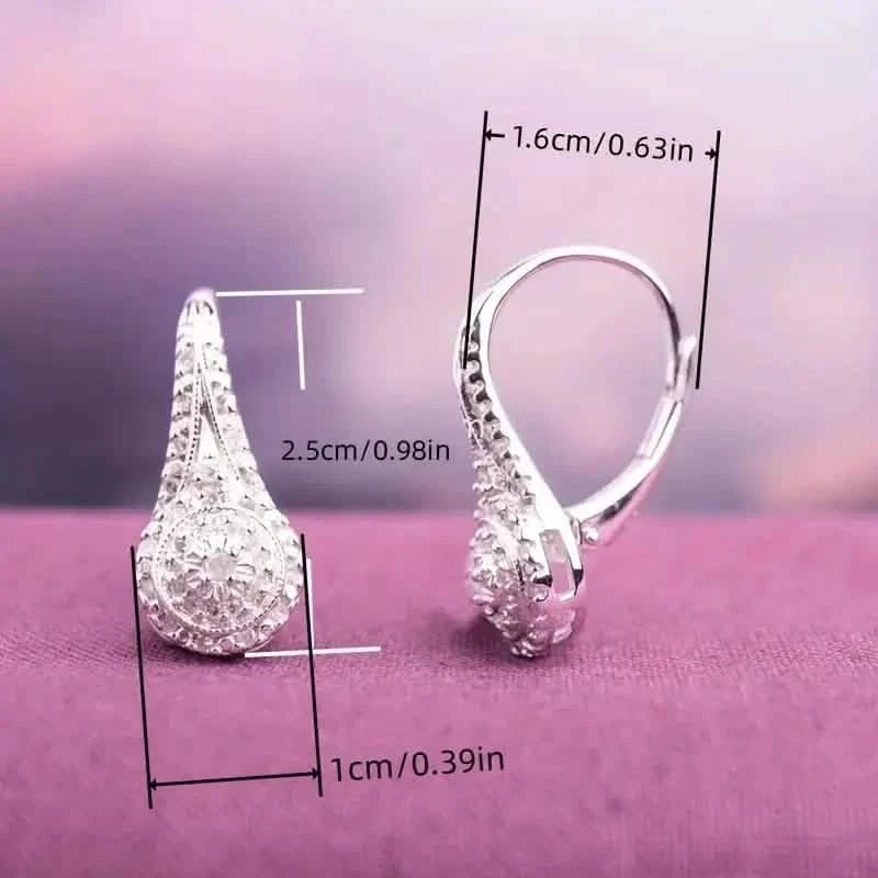Luxury Eight Heart Earrings with Cubic Zirconia