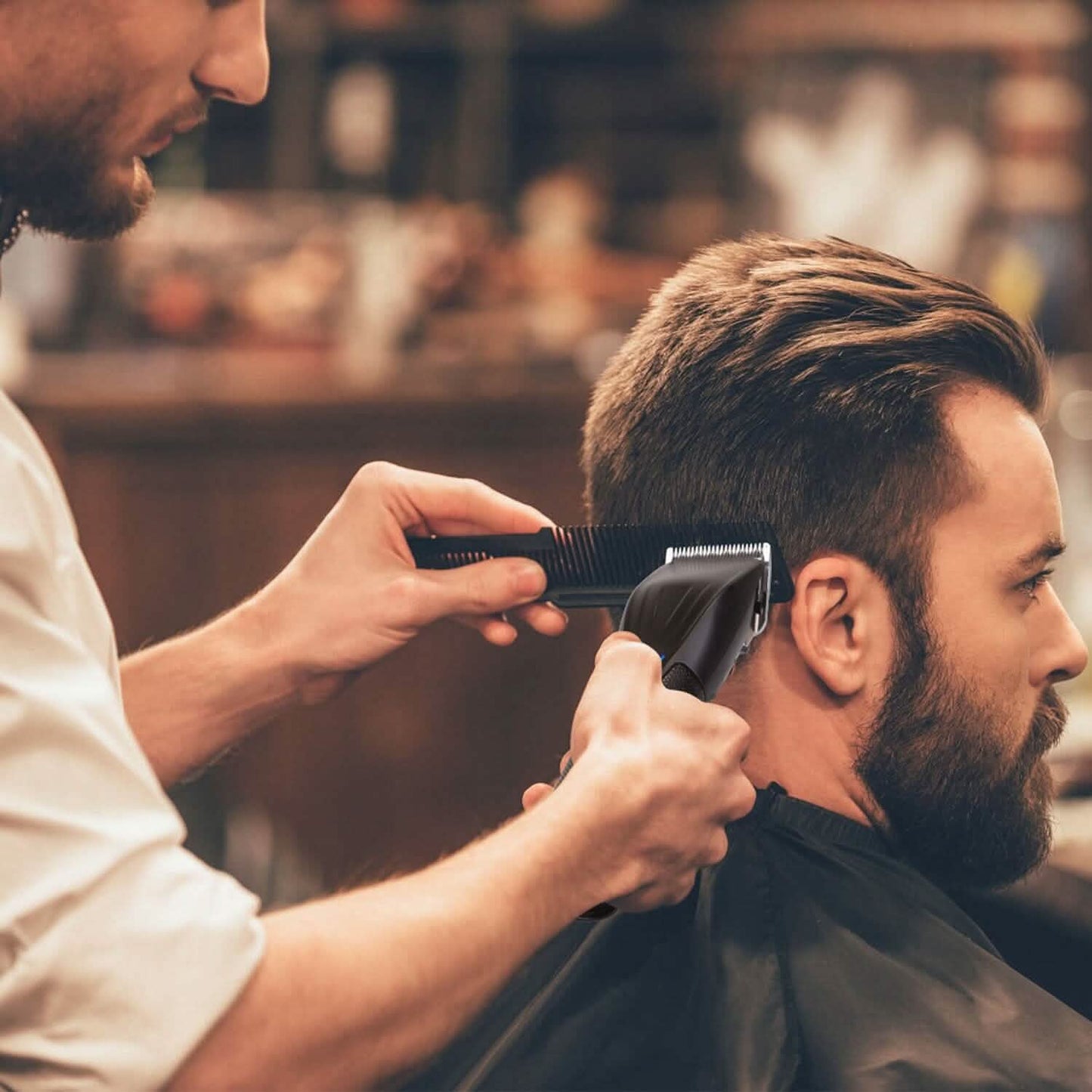 Men Electric Barber Clipper Hair Cutting Combo Set T Outliner Shaver Trimmers