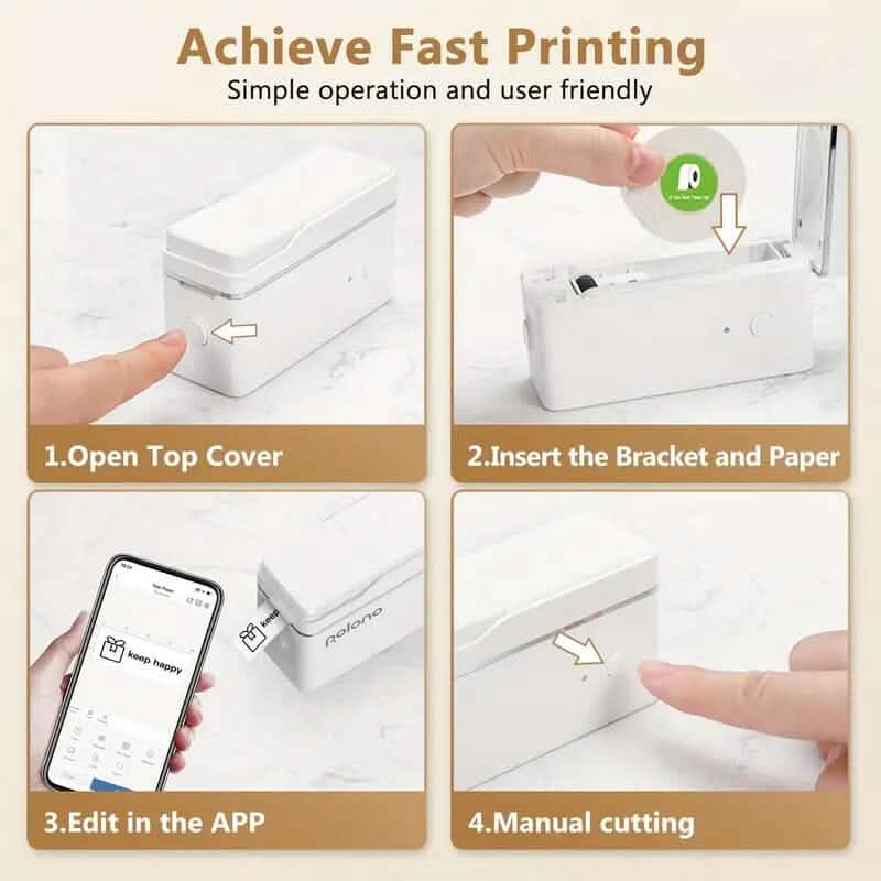 Mini Portable Label Maker Machine with Thermal Printer