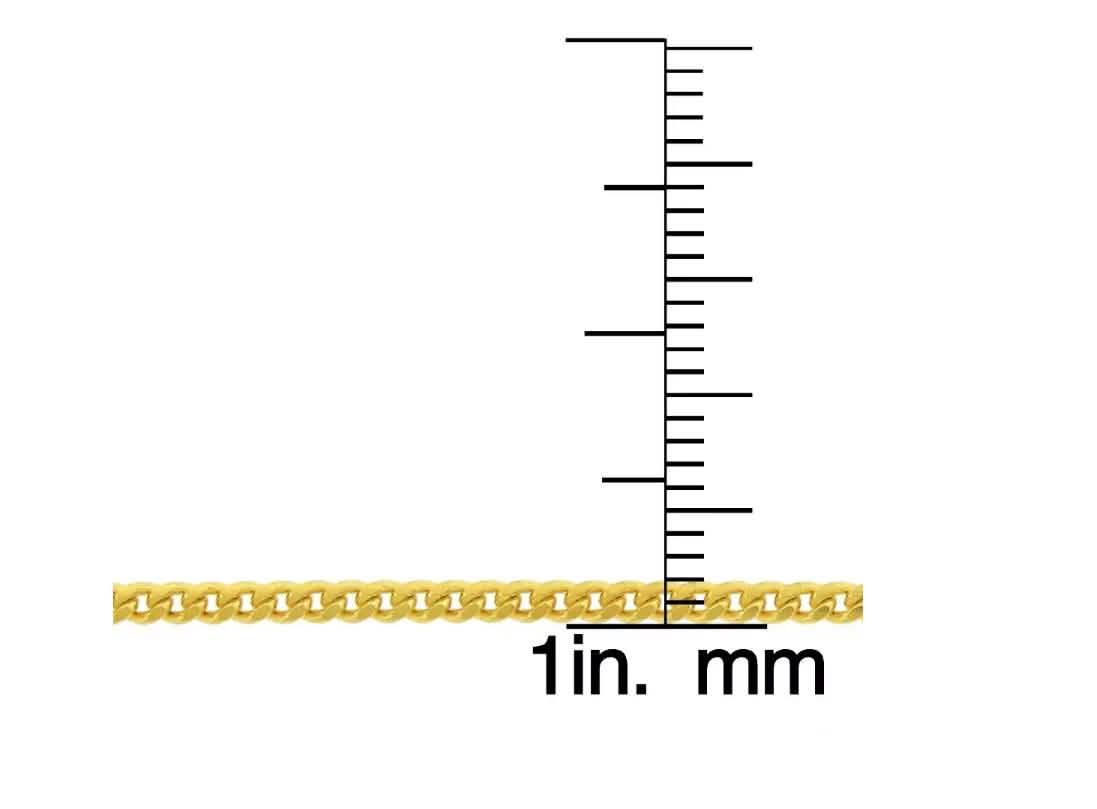 10K Gold Moricci 2MM Italian Cuban Chain Necklace