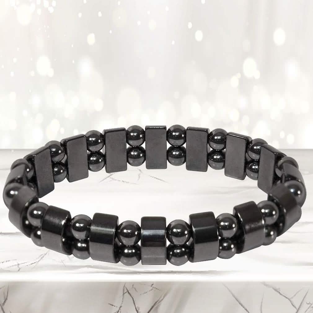 Natural Magnetic Hematite Stretch Bracelets For Men and Women