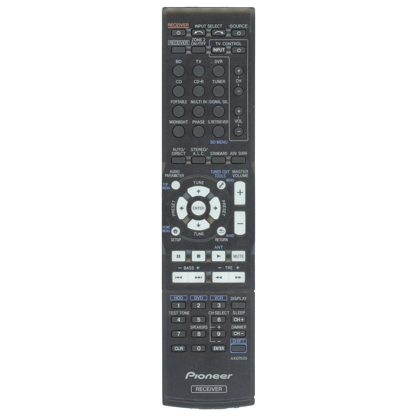 Pioneer AXD7535 Receiver Remote Control