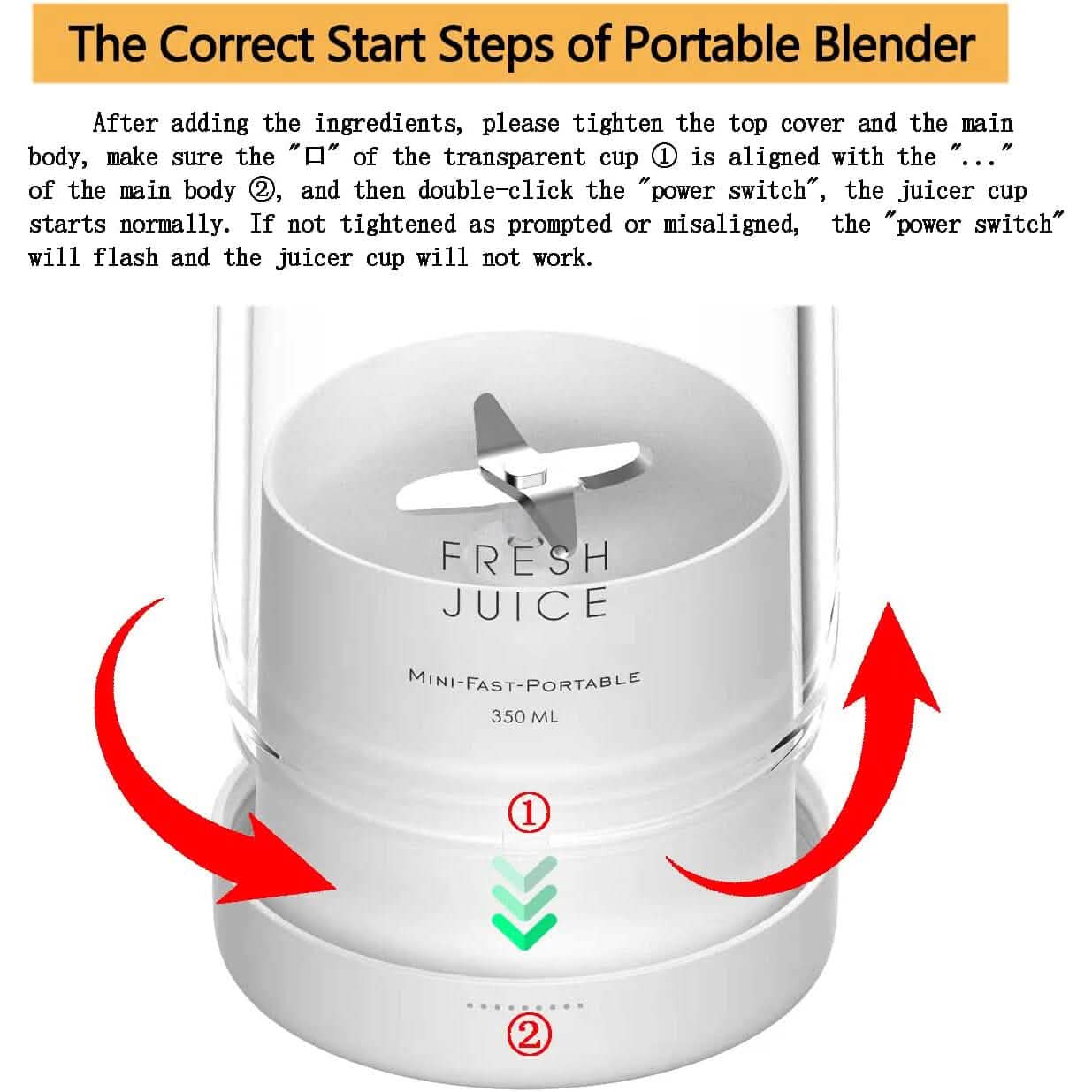 Portable Blender Bottle Electric Juicer