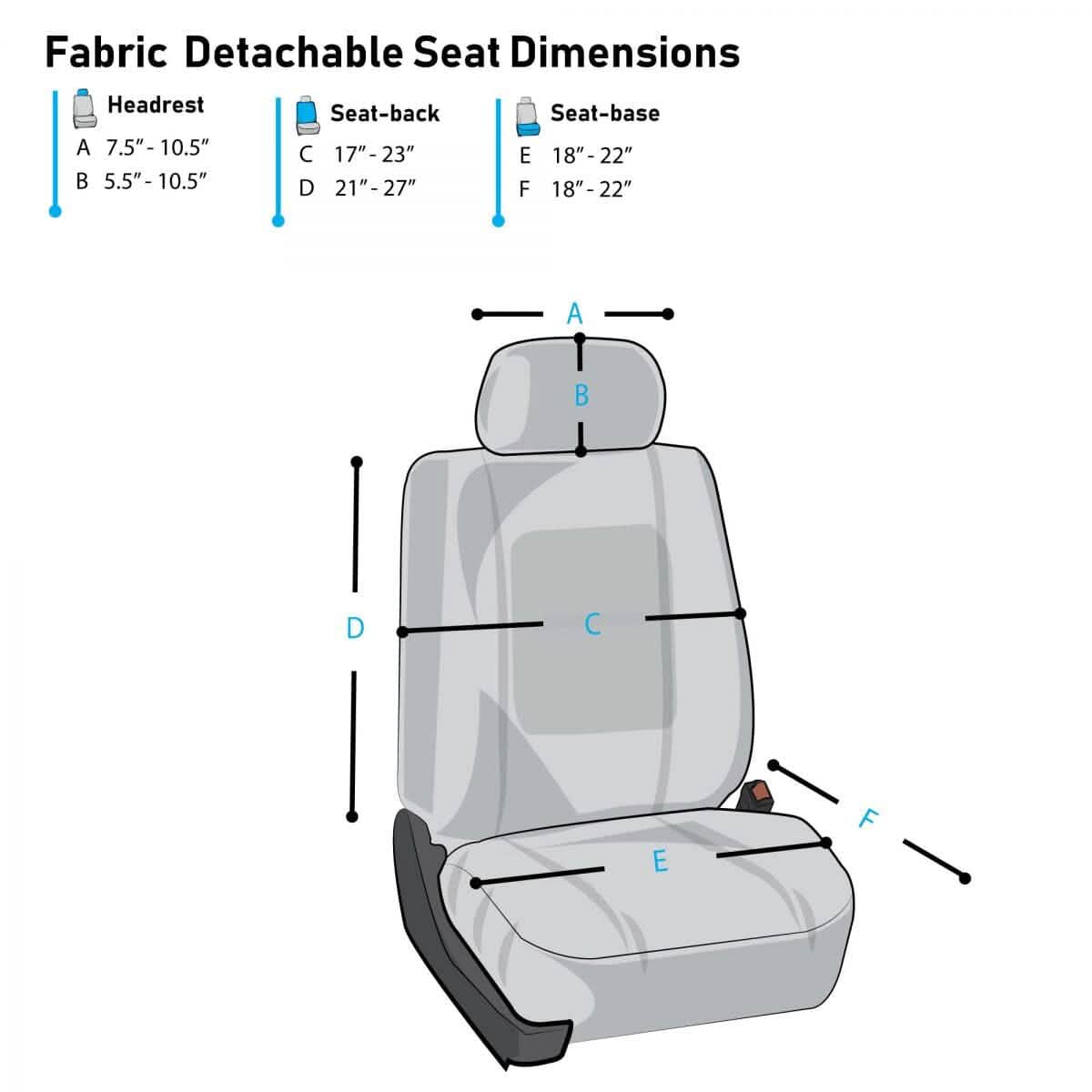 Premium Car Seat Cushions - Front Set