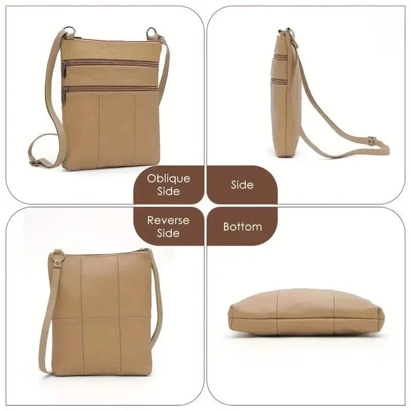 Premium Leather Organizer Purse Women's Handbag Travel Bag