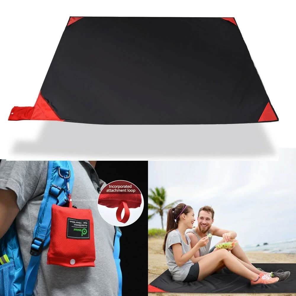 Quick Drying Mat Waterproof Picnic Sheet Beach Blanket Pocket Sand Pad