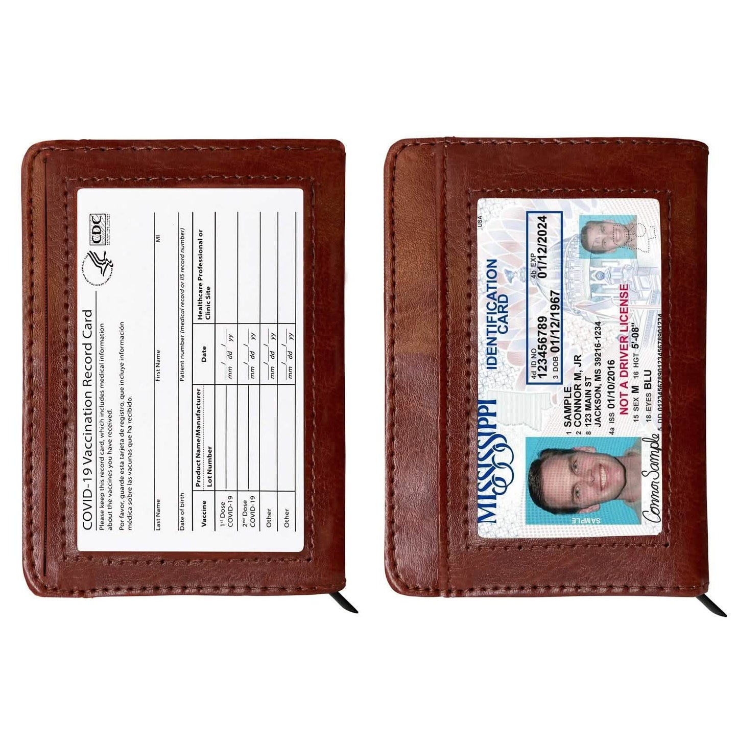 RFID-Blocking Slim Faux Leather Wallet