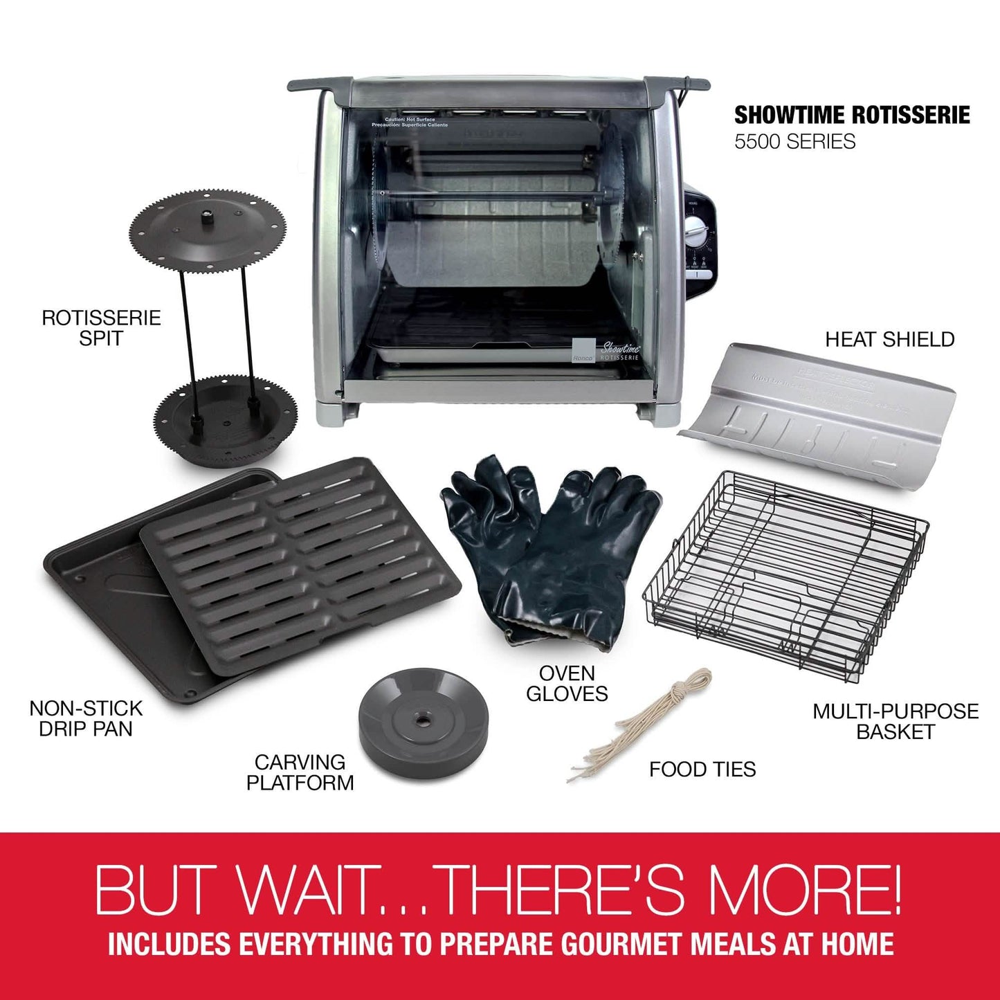 Ronco Modern Rotisserie Oven, Large Capacity (15lbs) Countertop Oven