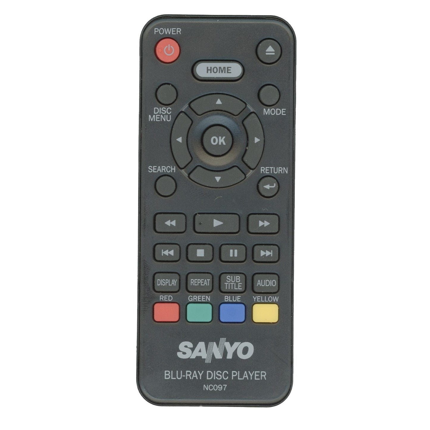 Sanyo NC097 Blu-Ray Disc Player Remote Control - NC097UL