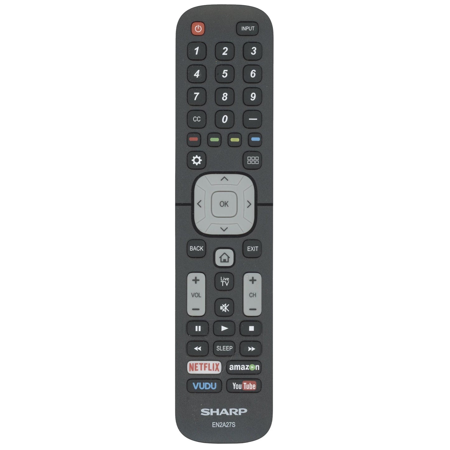 Sharp EN2A27S Hisense Smart TV Remote Control | Netflix, Amazon, Vudu, YouTube - EN2A27S