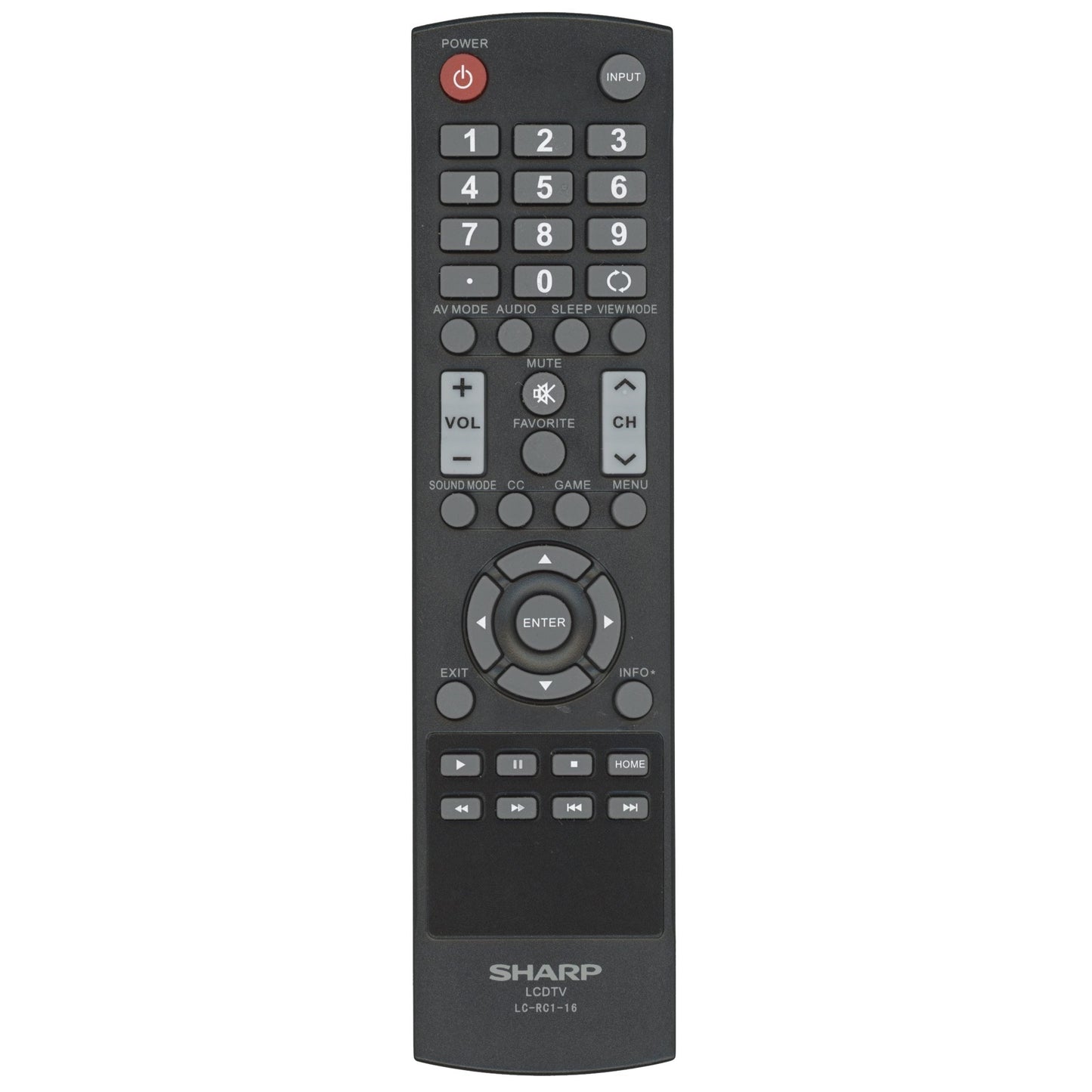 Sharp LCRC116 TV Remote Control | LC-RC1-16