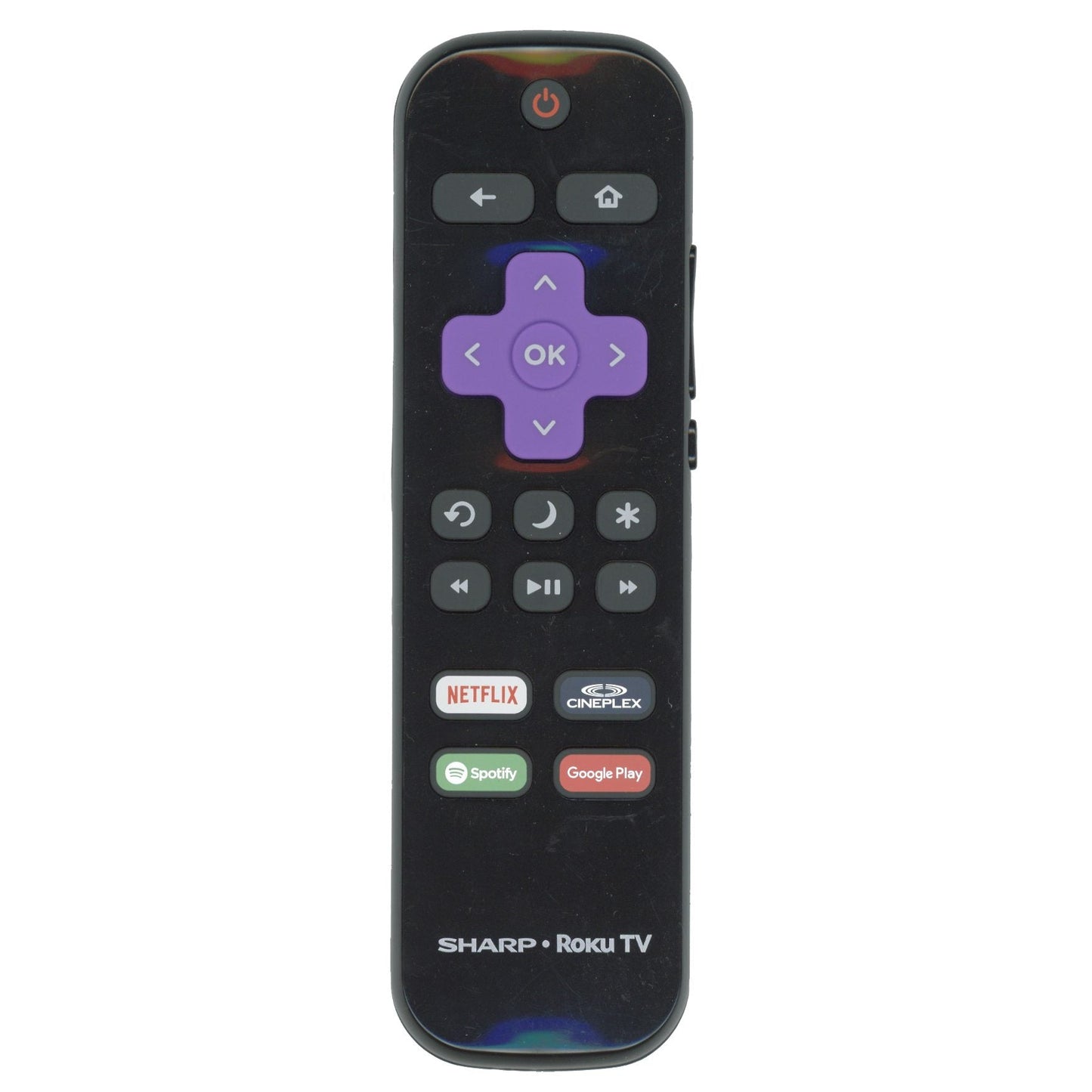 Sharp LC-RCRCA-17 TV Remote Control | 2017 | Canada | Netflix | CinePlex | Spotify | Google Play - LCRCRCA17